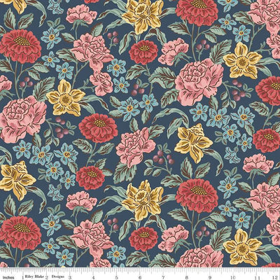 Emma Hartfield Navy 43"/44" Fabric Per Yard - Prismatic Fiber Arts