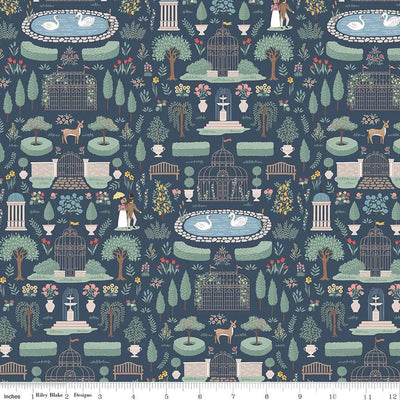 Emma Highbury Navy 43"/44" Fabric Per Yard - Prismatic Fiber Arts