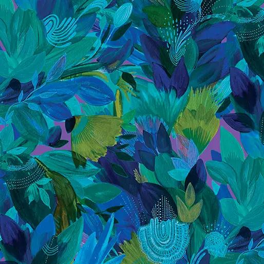 Exotica Turquoise Affinity Cotton 44"/45" Fabric Per Yard - Prismatic Fiber Arts