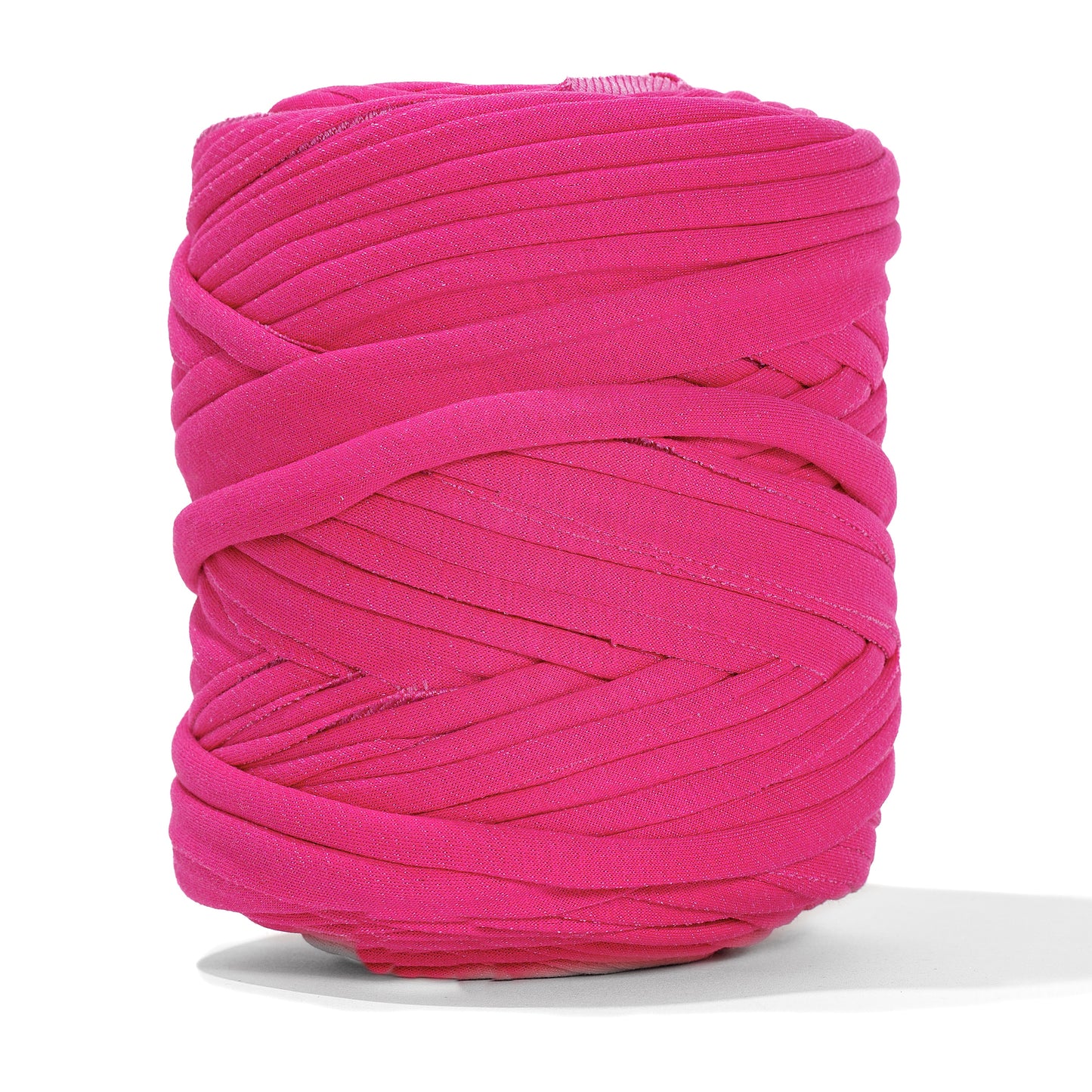 Recycled T-Shirt Fabric Yarn - Raspberry Color - Prismatic Fiber Arts
