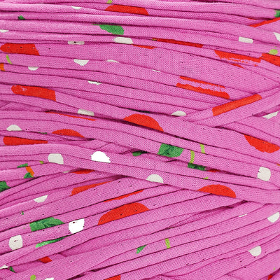 Printed Recycled T-Shirt Fabric Yarn - Festival - Prismatic Fiber Arts