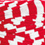 Printed Recycled T-Shirt Fabric Yarn - Geometric Red - Prismatic Fiber Arts