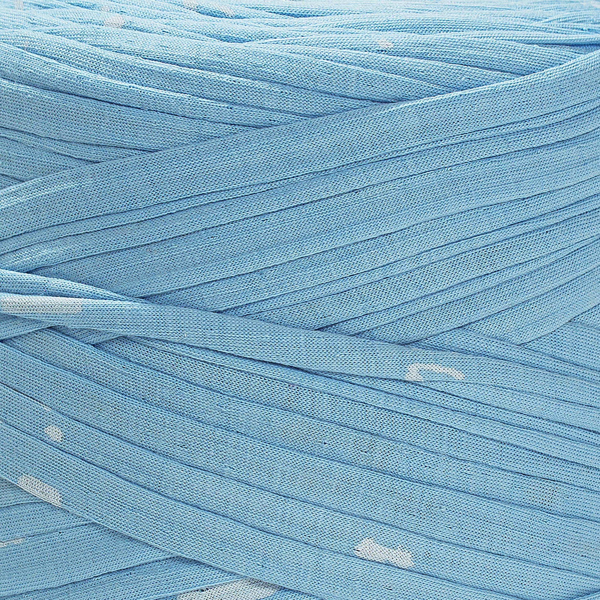 Printed Recycled T-Shirt Fabric Yarn - Party Blue - Prismatic Fiber Arts