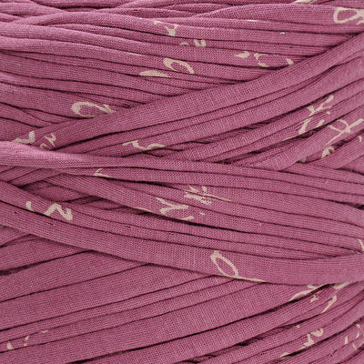 Printed Recycled T-Shirt Fabric Yarn - Pretty Pink - Prismatic Fiber Arts
