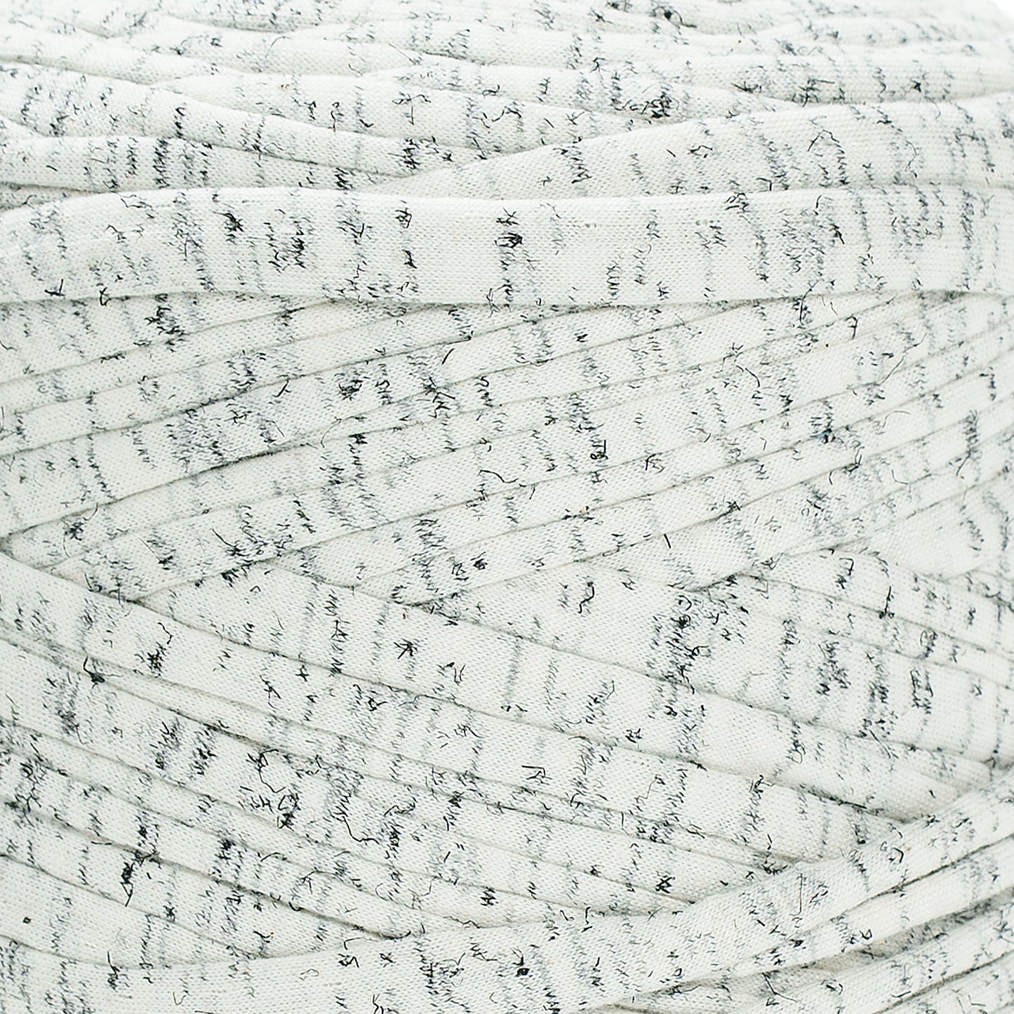 Printed Recycled T-Shirt Fabric Yarn - Salt and Pepper - Prismatic Fiber Arts