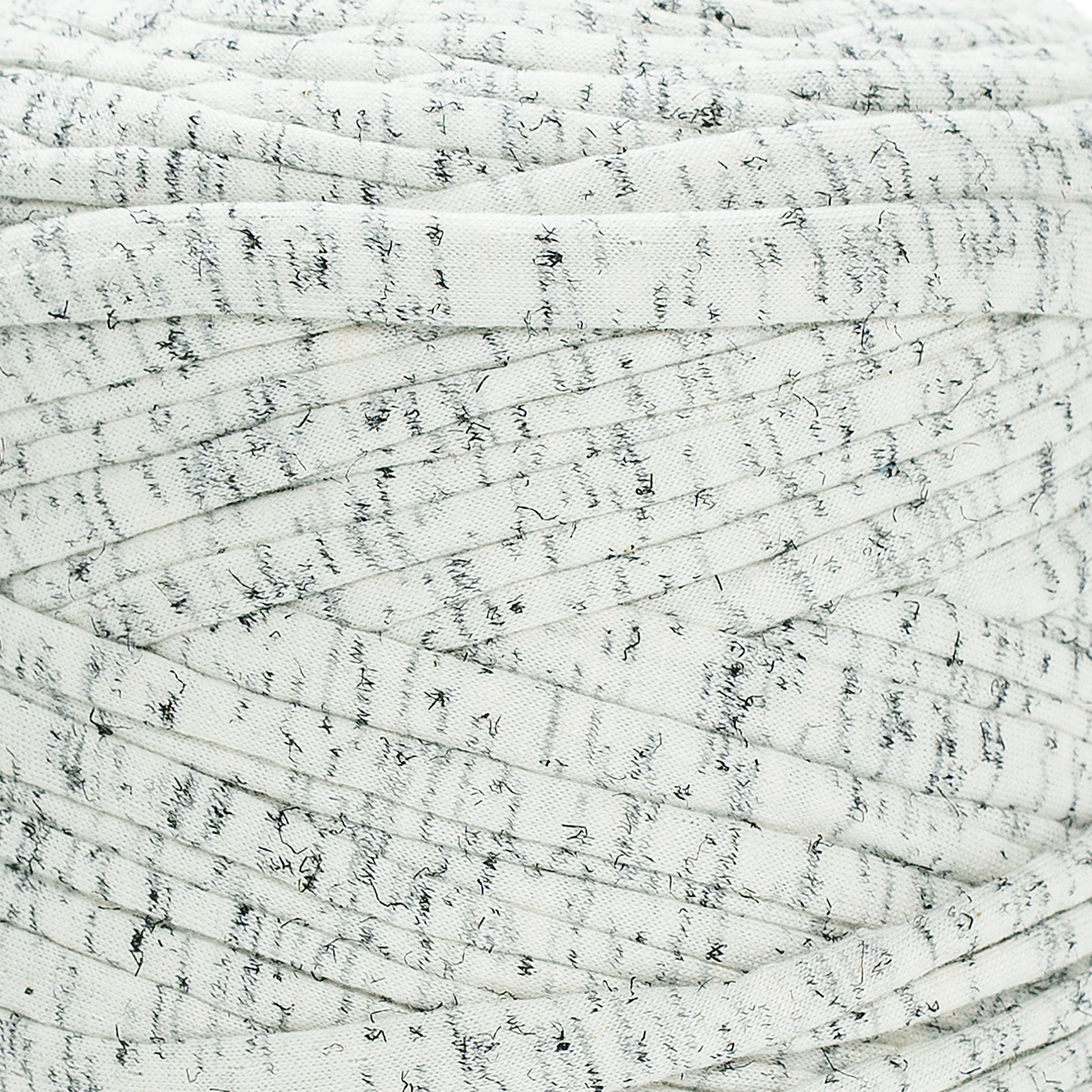 Printed Recycled T-Shirt Fabric Yarn - Salt and Pepper - Prismatic Fiber Arts