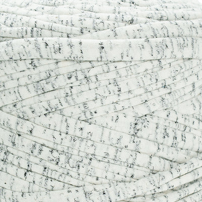 Printed Recycled T-Shirt Fabric Yarn - Salt and Pepper - Prismatic Fiber Arts
