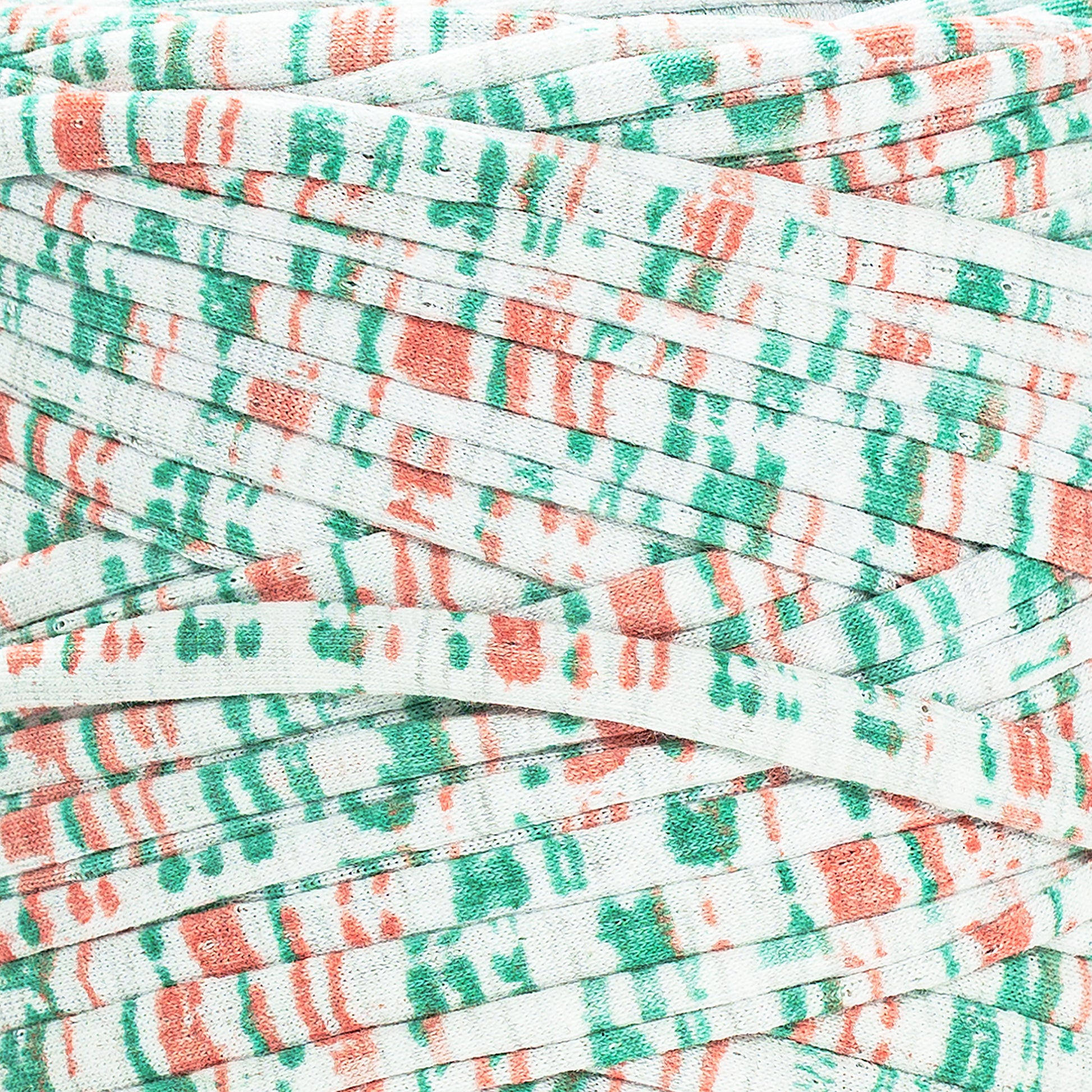 Printed Recycled T-Shirt Fabric Yarn - Tutti Frutti - Prismatic Fiber Arts