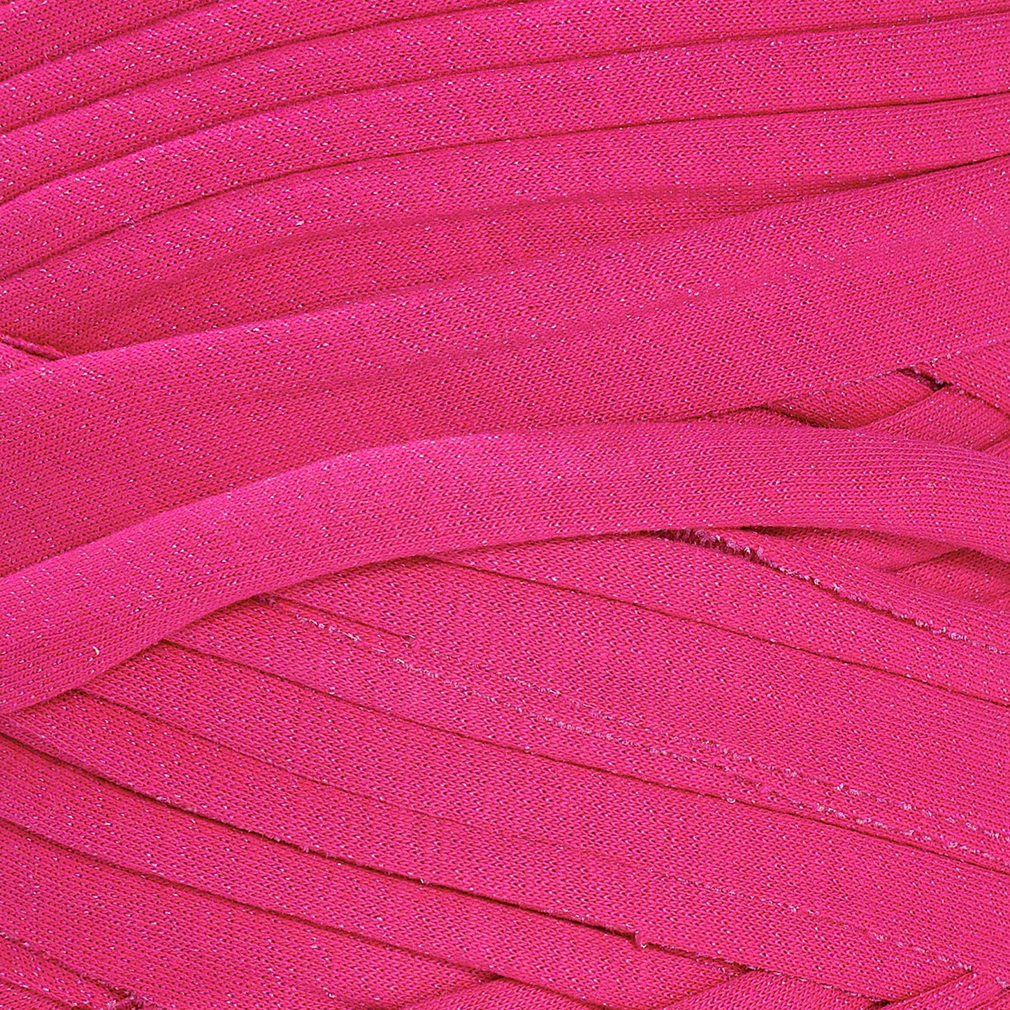 Recycled T-Shirt Fabric Yarn - Raspberry Color - Prismatic Fiber Arts