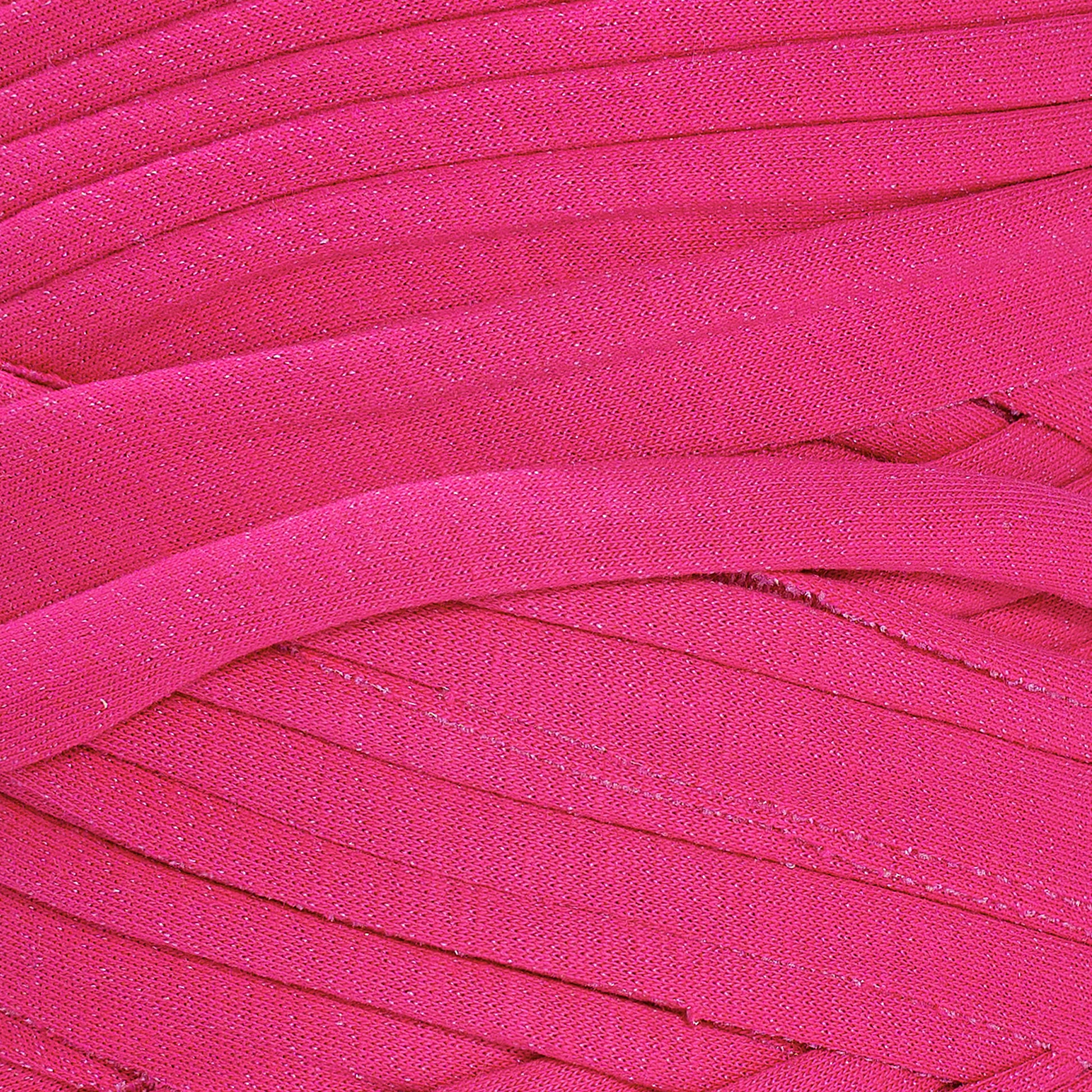 Recycled T-Shirt Fabric Yarn - Raspberry Color - Prismatic Fiber Arts