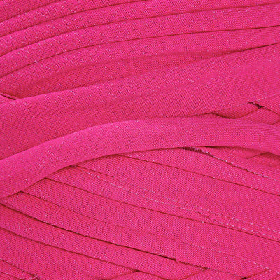 Recycled T-Shirt Fabric Yarn - Raspberry Color - Prismatic Fiber Arts