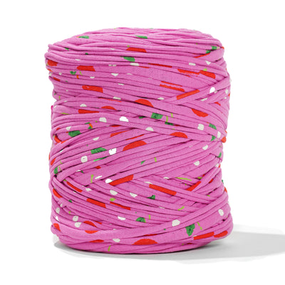 Printed Recycled T-Shirt Fabric Yarn - Festival - Prismatic Fiber Arts