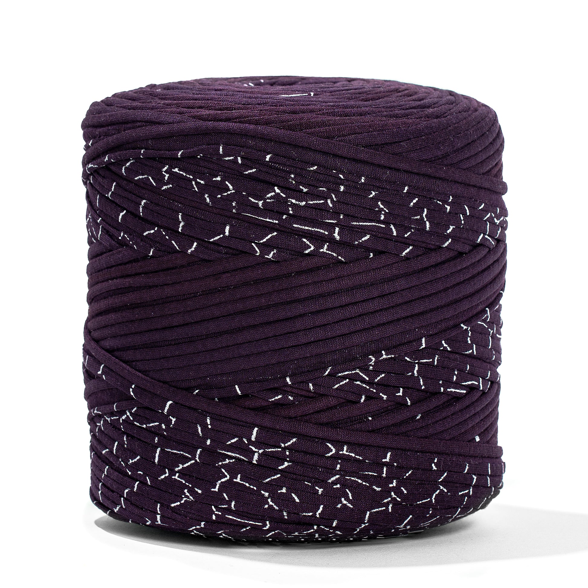 Printed Recycled T-Shirt Fabric Yarn - Galaxy - Prismatic Fiber Arts