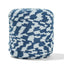 Printed Recycled T-Shirt Fabric Yarn - Geometric Blue - Prismatic Fiber Arts