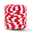 Printed Recycled T-Shirt Fabric Yarn - Geometric Red - Prismatic Fiber Arts