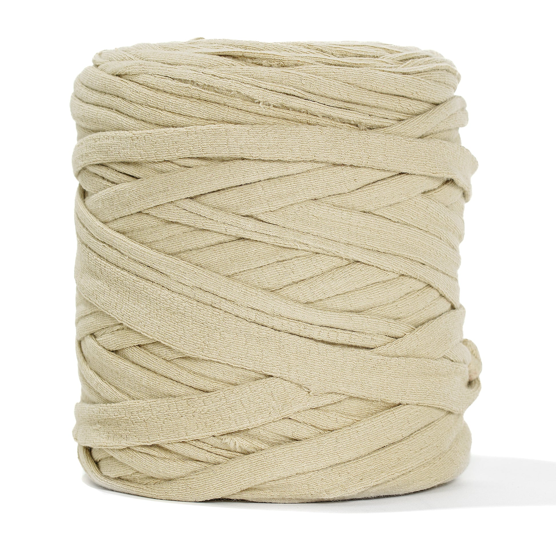 Recycled T-Shirt Fabric Yarn - Khaki Color - Prismatic Fiber Arts