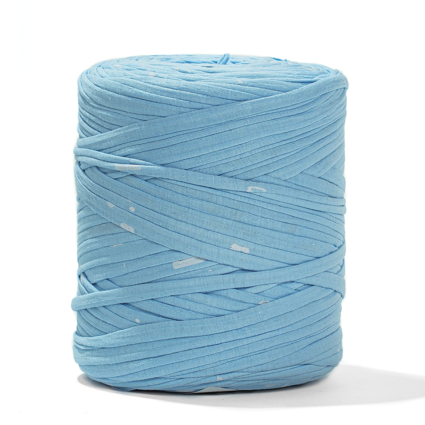 Printed Recycled T-Shirt Fabric Yarn - Party Blue - Prismatic Fiber Arts