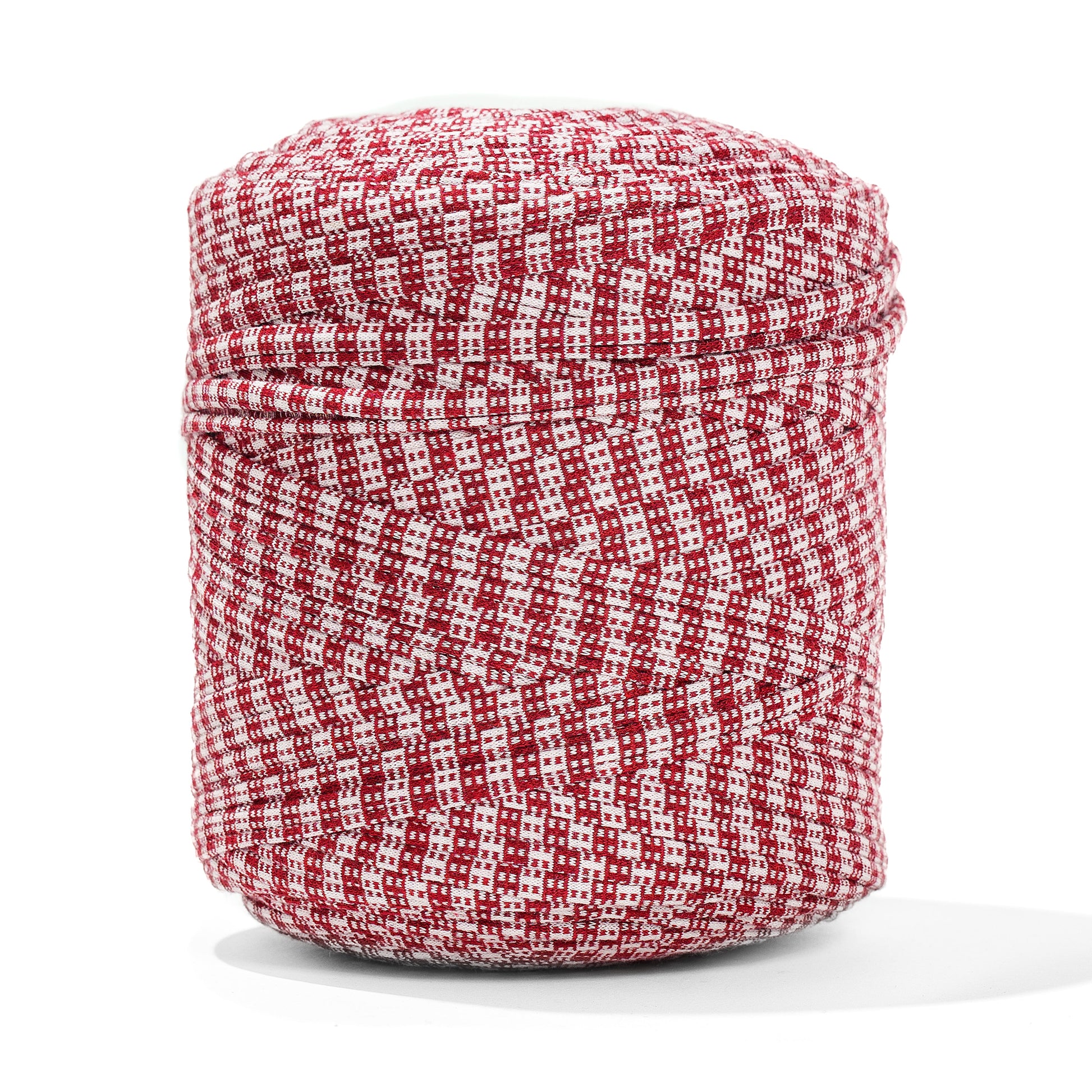 Printed Recycled T-Shirt Fabric Yarn - Pixel Party - Prismatic Fiber Arts