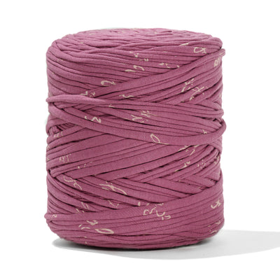 Printed Recycled T-Shirt Fabric Yarn - Pretty Pink - Prismatic Fiber Arts