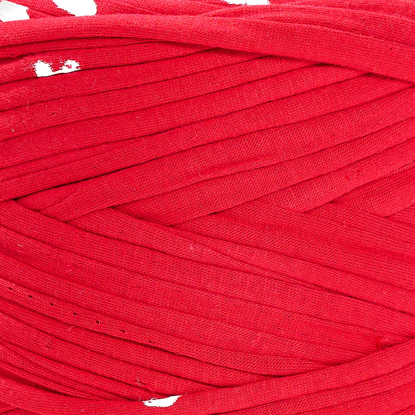 Printed Recycled T-Shirt Fabric Yarn - Red Alert - Prismatic Fiber Arts