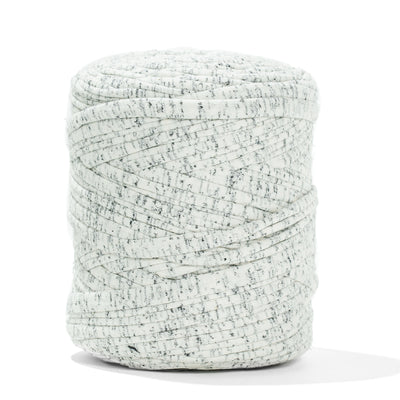 Printed Recycled T-Shirt Fabric Yarn - Salt and Pepper - Prismatic Fiber Arts