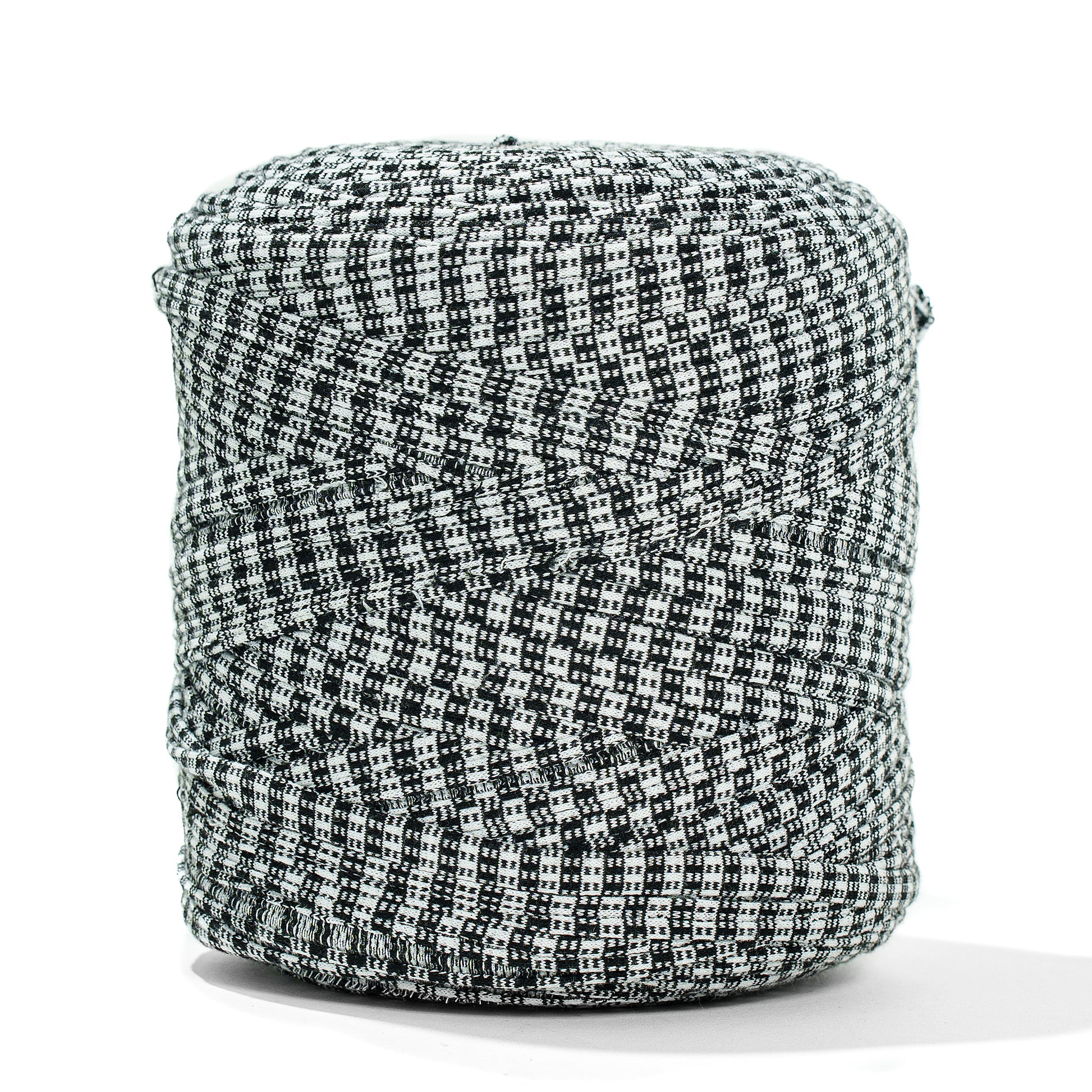 Printed Recycled T-Shirt Fabric Yarn - Zebra - Prismatic Fiber Arts