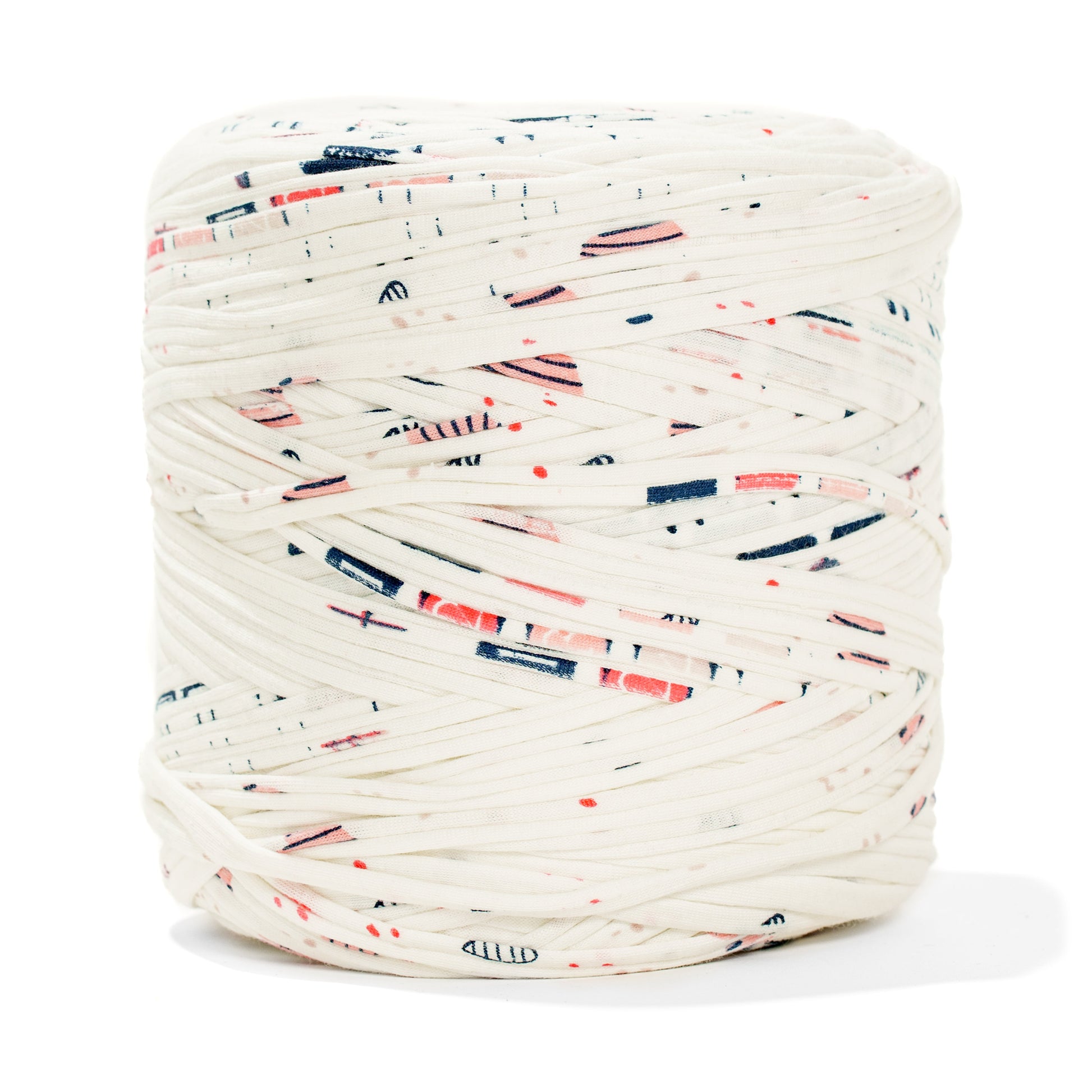 Printed Recycled T-Shirt Fabric Yarn - Confetti - Prismatic Fiber Arts