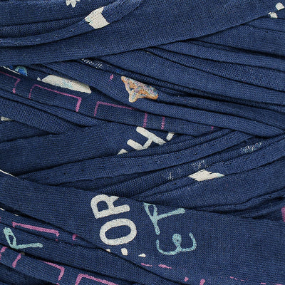 Printed Recycled T-Shirt Fabric Yarn - Midnight Paint - Prismatic Fiber Arts