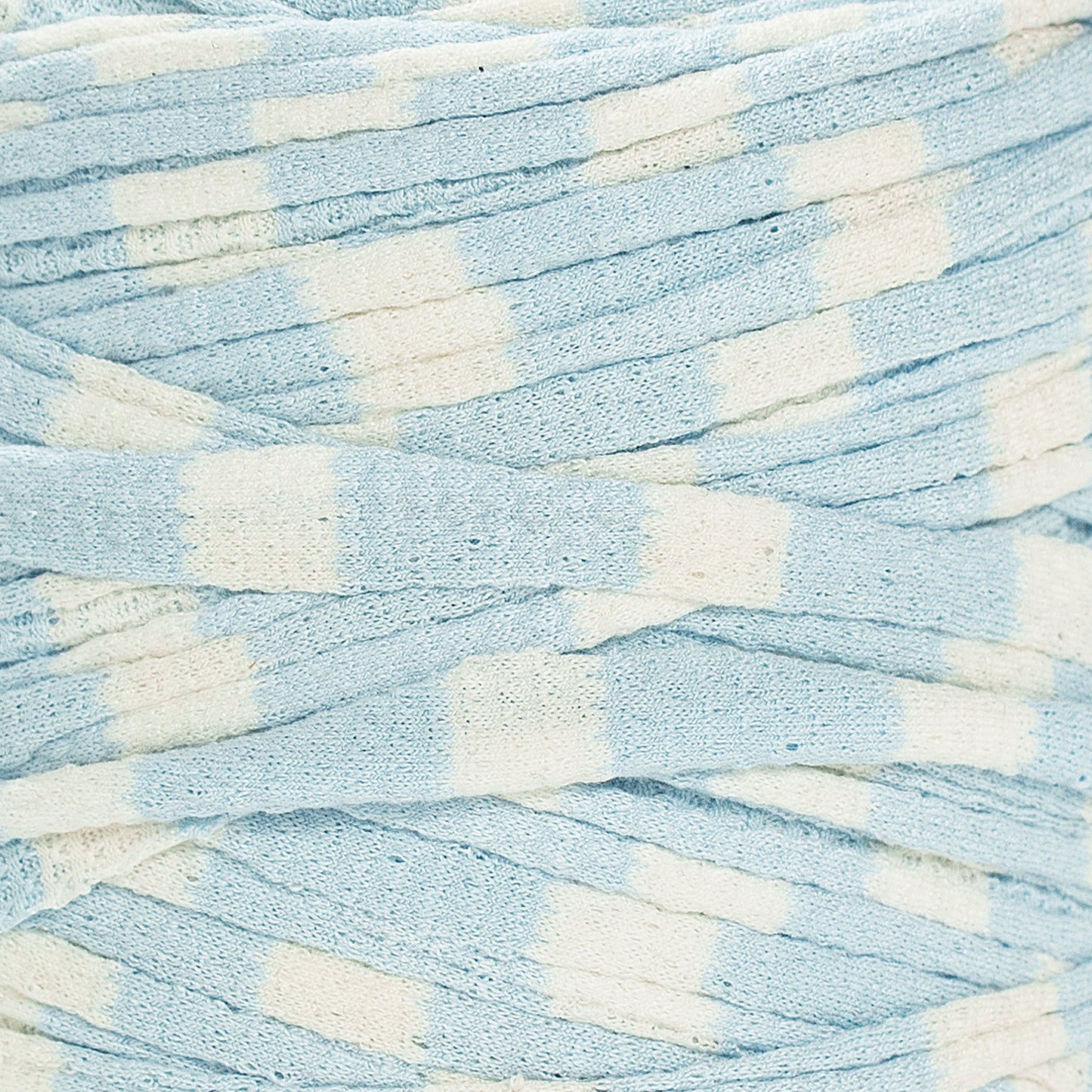 Printed Recycled T-Shirt Fabric Yarn - Sky Blue - Prismatic Fiber Arts