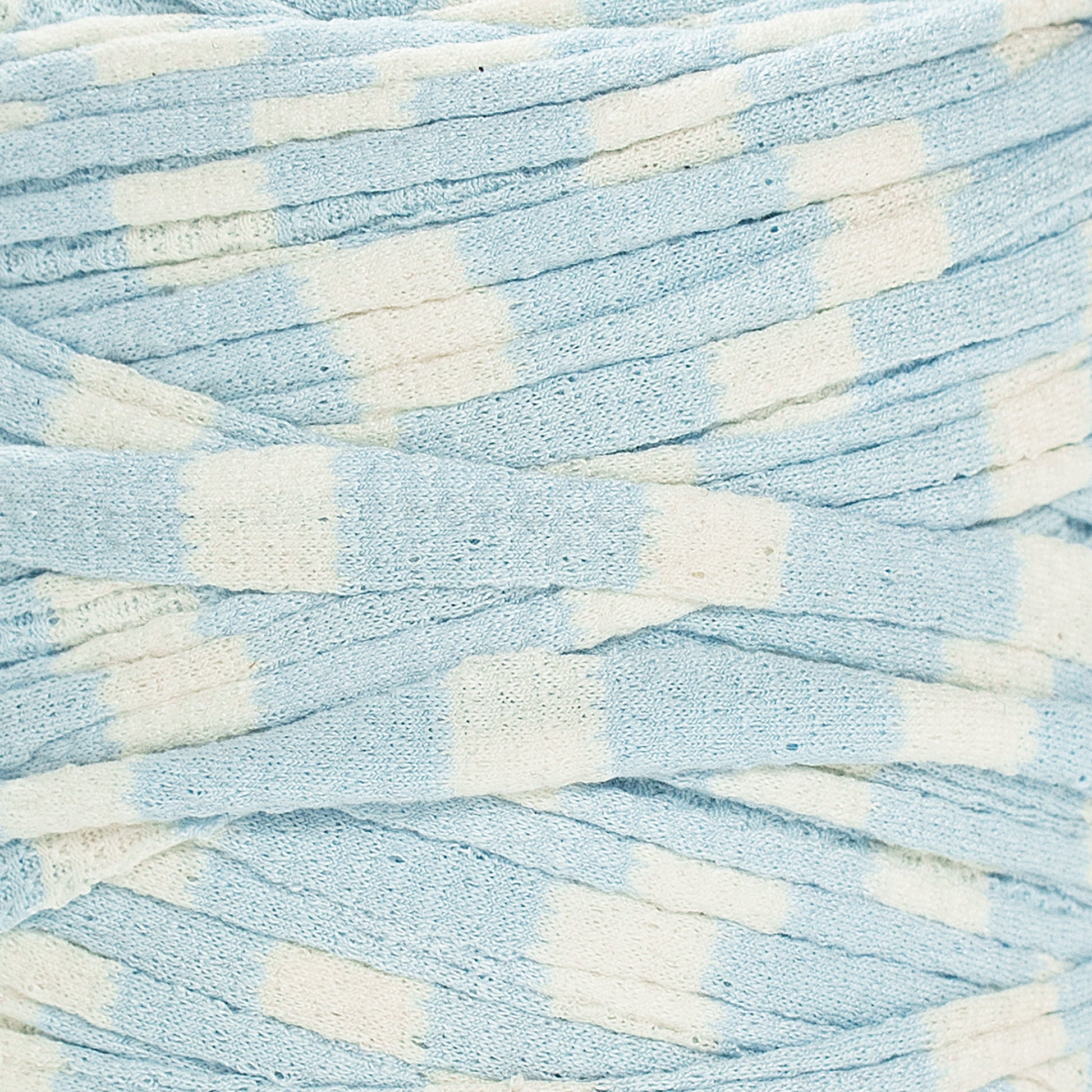 Printed Recycled T-Shirt Fabric Yarn - Sky Blue - Prismatic Fiber Arts