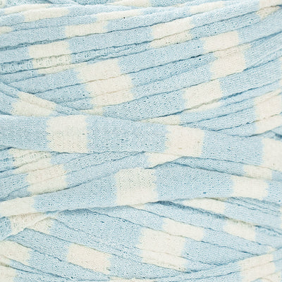Printed Recycled T-Shirt Fabric Yarn - Sky Blue - Prismatic Fiber Arts