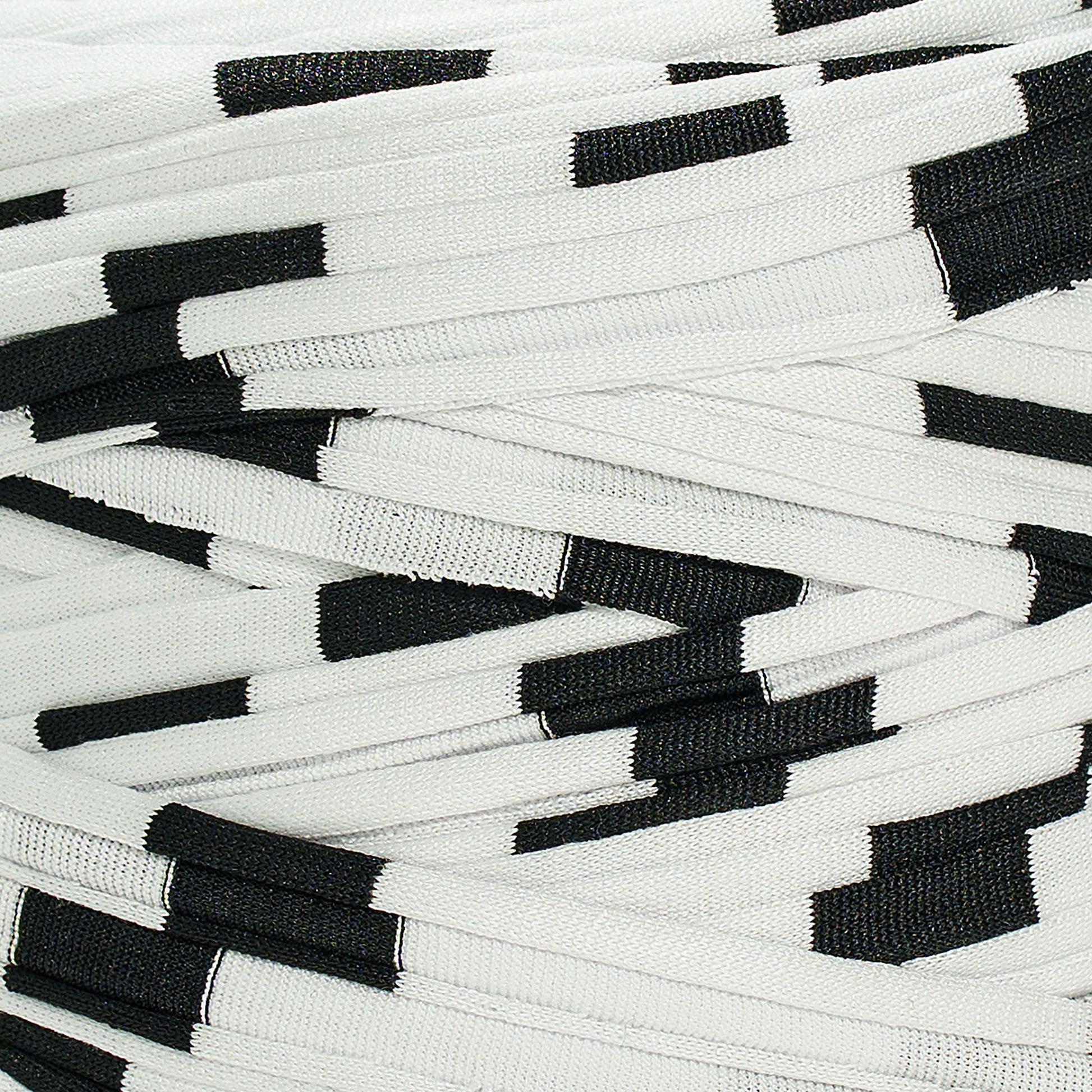 Printed Recycled T-Shirt Fabric Yarn - Yin Yan - Prismatic Fiber Arts