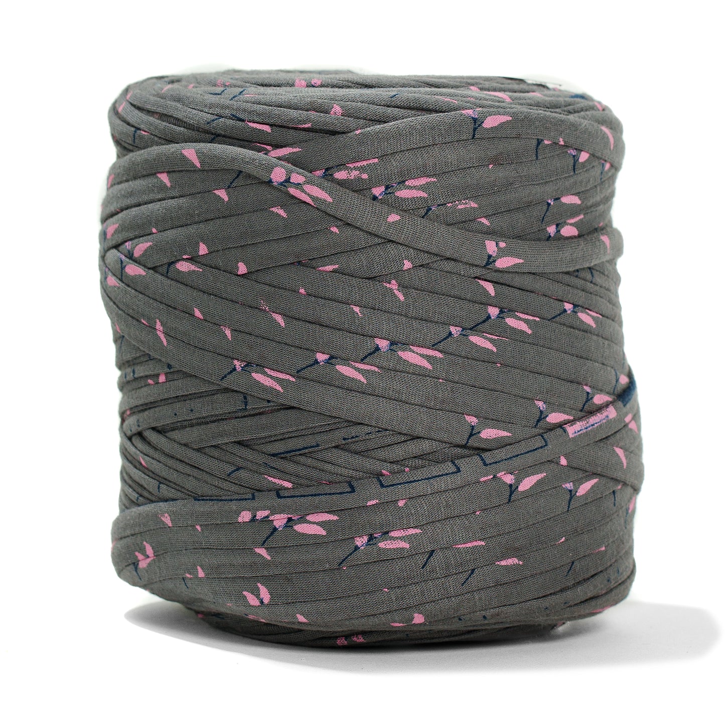 Printed Recycled T-Shirt Fabric Yarn - Graffiti Gray - Prismatic Fiber Arts