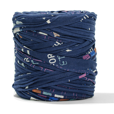 Printed Recycled T-Shirt Fabric Yarn - Midnight Paint - Prismatic Fiber Arts
