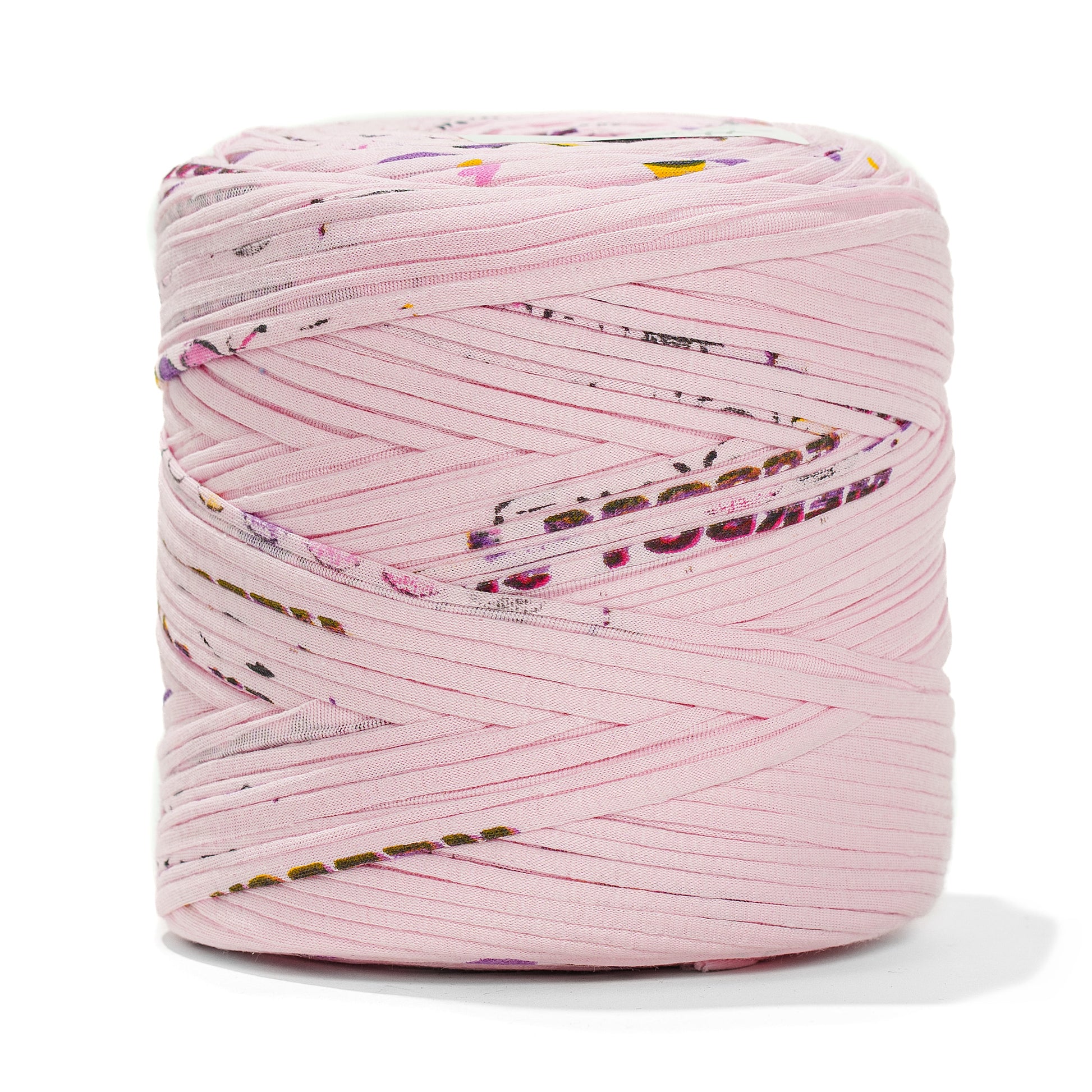 Printed Recycled T-Shirt Fabric Yarn - Petal Dream - Prismatic Fiber Arts