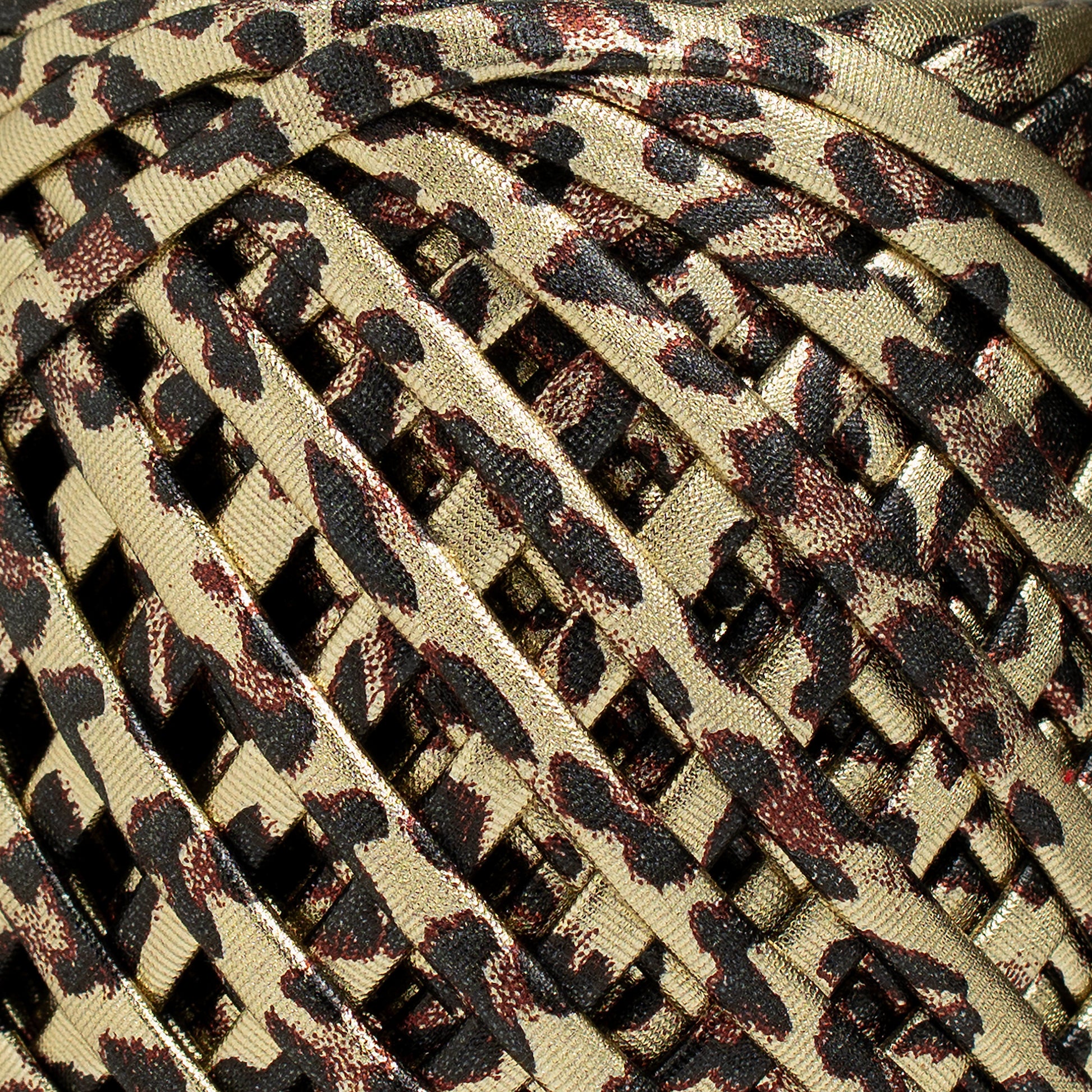 Fabric Yarn Animal Print T-Shirt Yarn Gold Color - Prismatic Fiber Arts