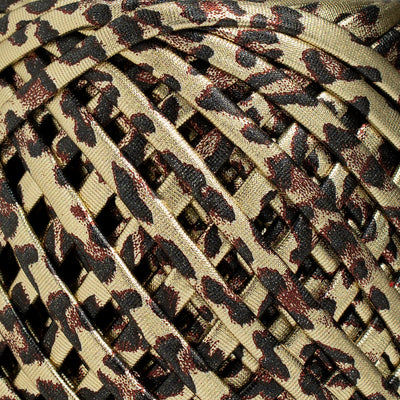 Fabric Yarn Animal Print T-Shirt Yarn Gold Color - Prismatic Fiber Arts