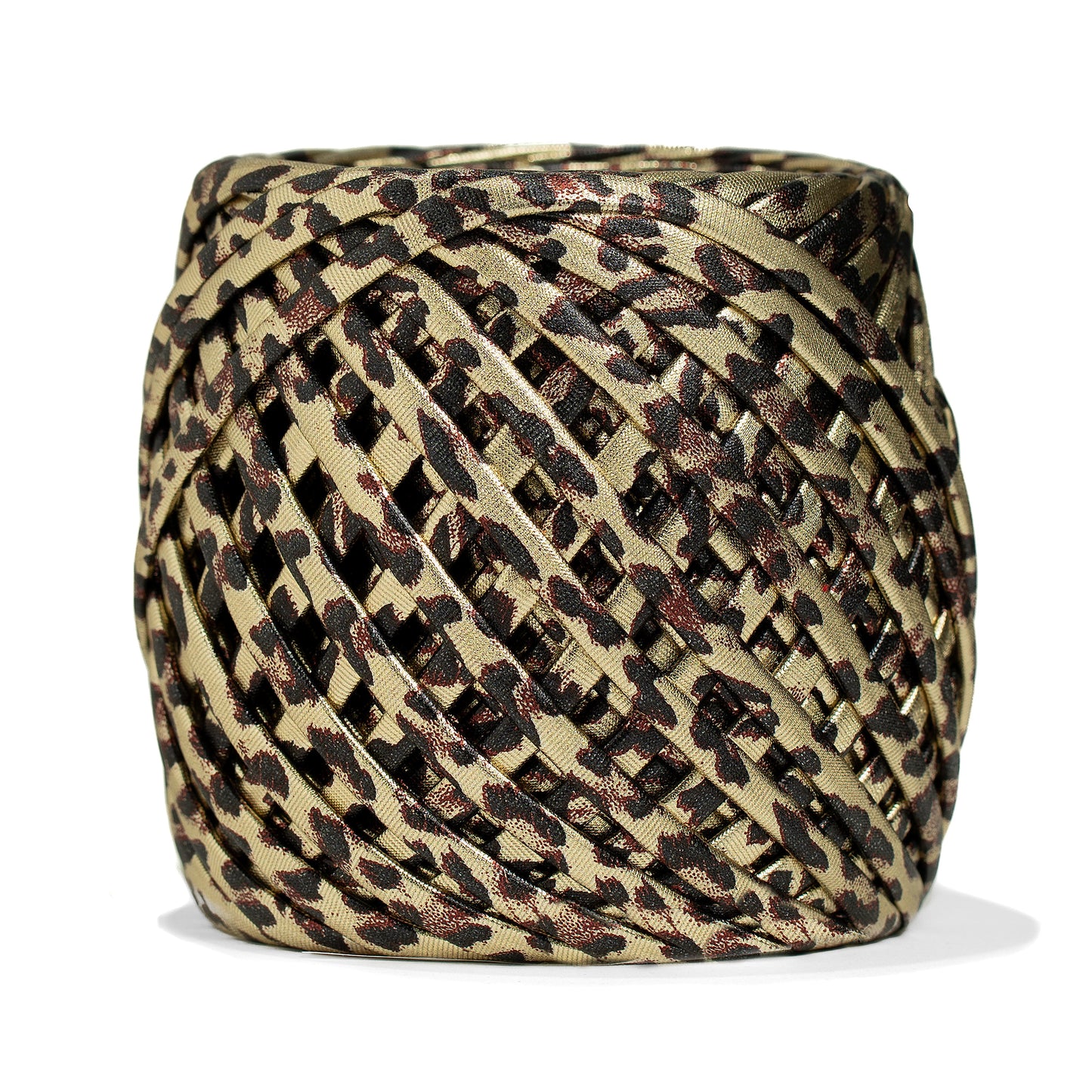 Fabric Yarn Animal Print T-Shirt Yarn Gold Color - Prismatic Fiber Arts