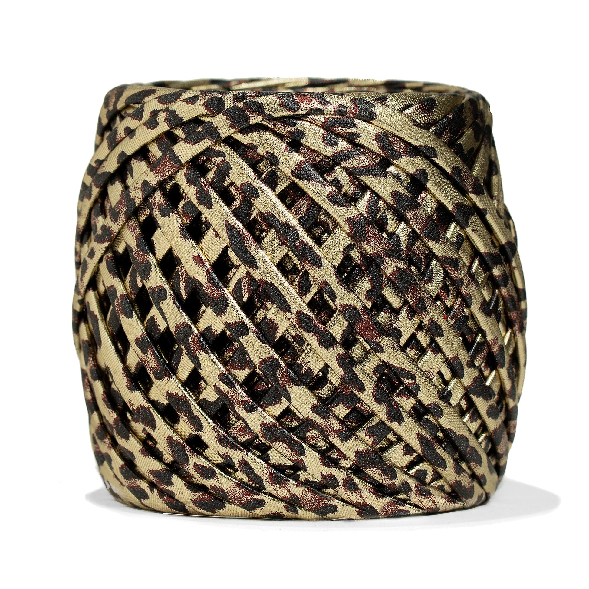 Fabric Yarn Animal Print T-Shirt Yarn Gold Color - Prismatic Fiber Arts