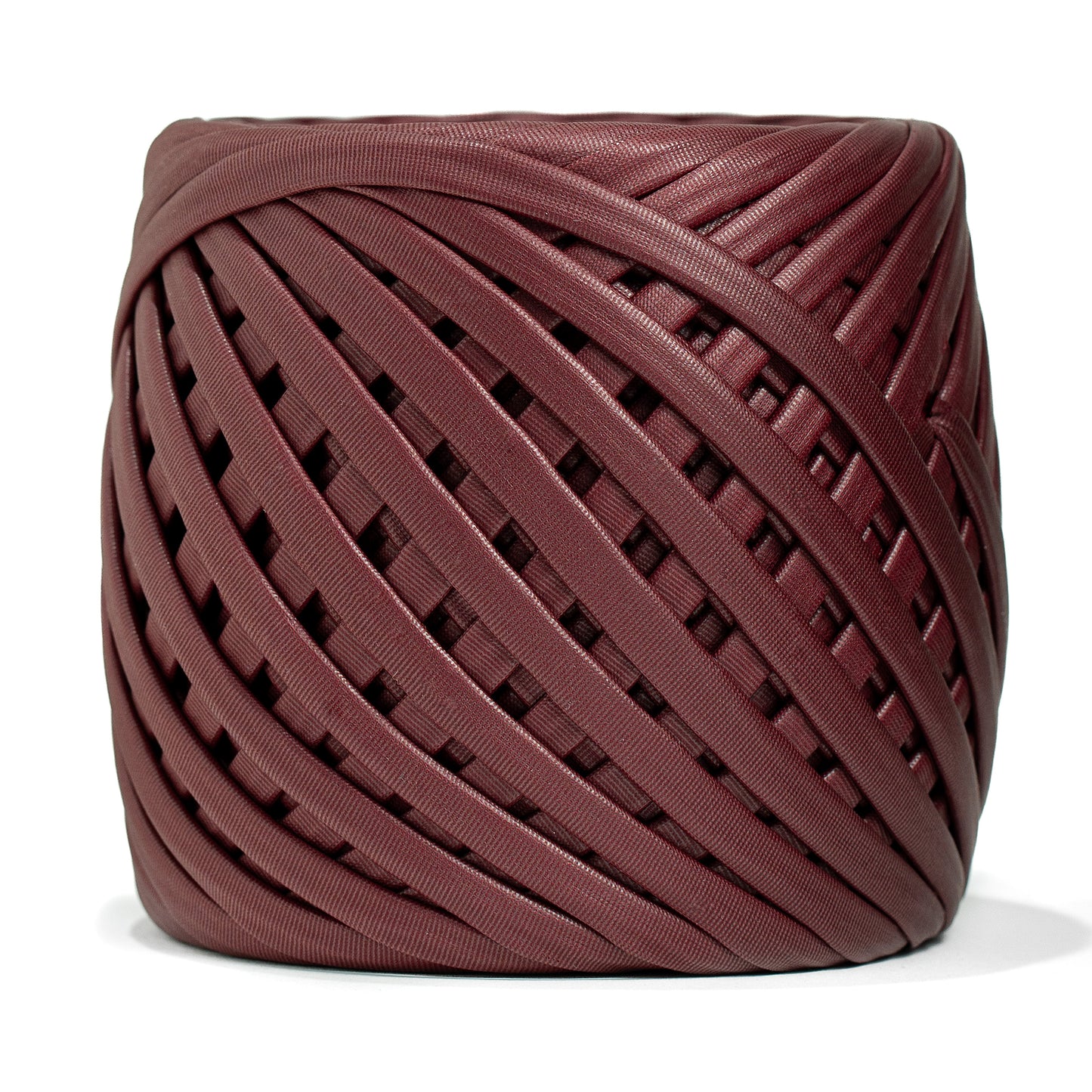 Fabric Yarn Leather T-Shirt Yarn Burgundy Color - Prismatic Fiber Arts