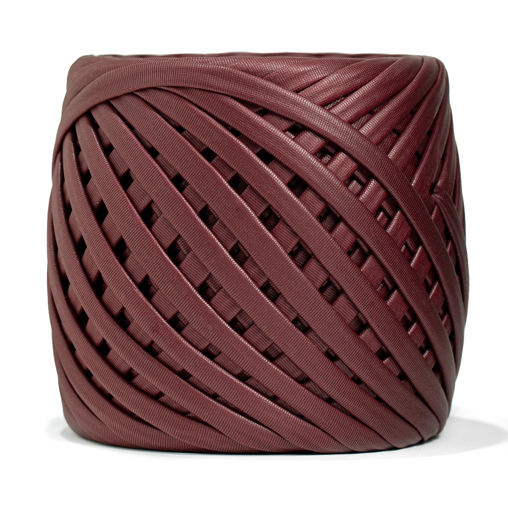Fabric Yarn Leather T-Shirt Yarn Burgundy Color - Prismatic Fiber Arts