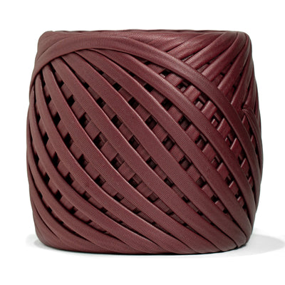 Fabric Yarn Leather T-Shirt Yarn Burgundy Color - Prismatic Fiber Arts