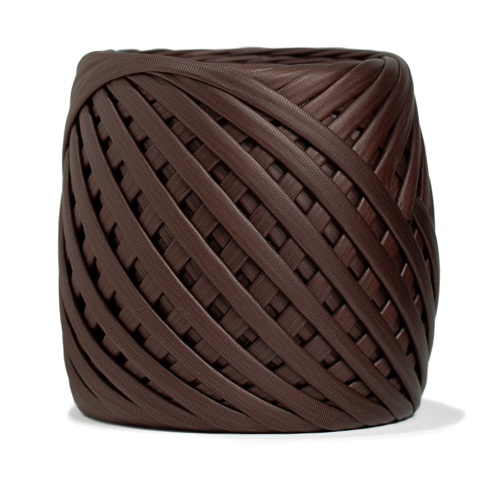 Fabric Yarn Leather T-Shirt Yarn Chocolate Color - Prismatic Fiber Arts