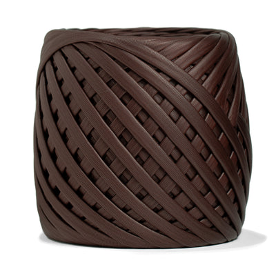 Fabric Yarn Leather T-Shirt Yarn Chocolate Color - Prismatic Fiber Arts