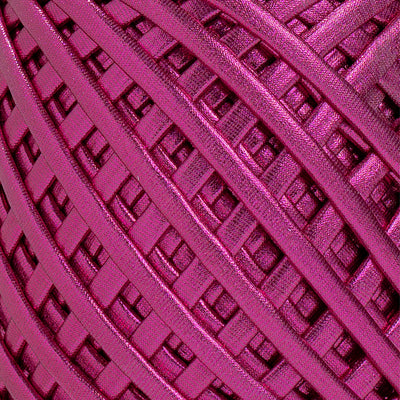 Fabric Yarn Metallic T-Shirt Yarn Raspberry Color - Prismatic Fiber Arts