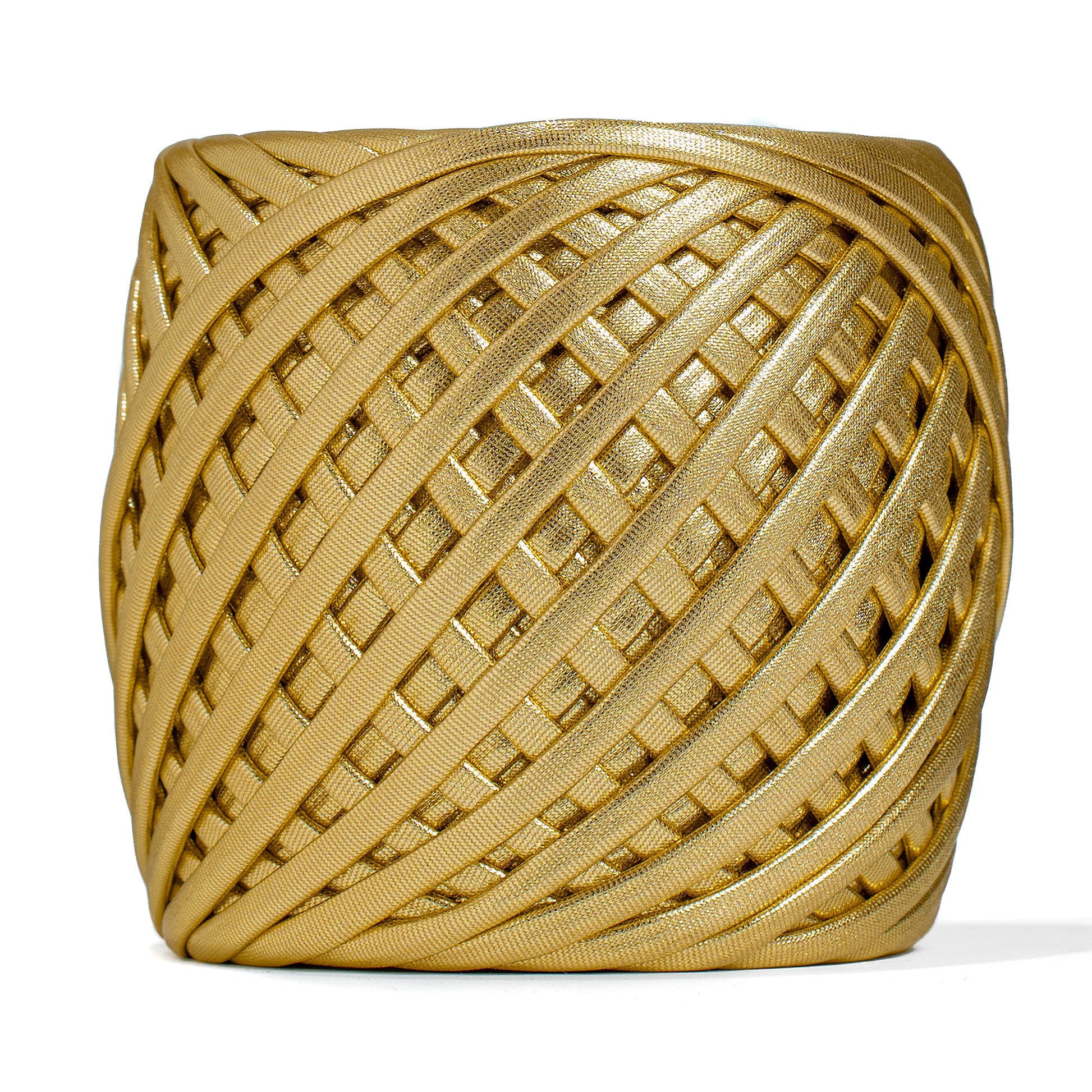 Fabric Yarn Metallic T-Shirt Yarn Gold Color - Prismatic Fiber Arts