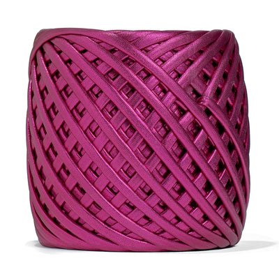 Fabric Yarn Metallic T-Shirt Yarn Raspberry Color - Prismatic Fiber Arts
