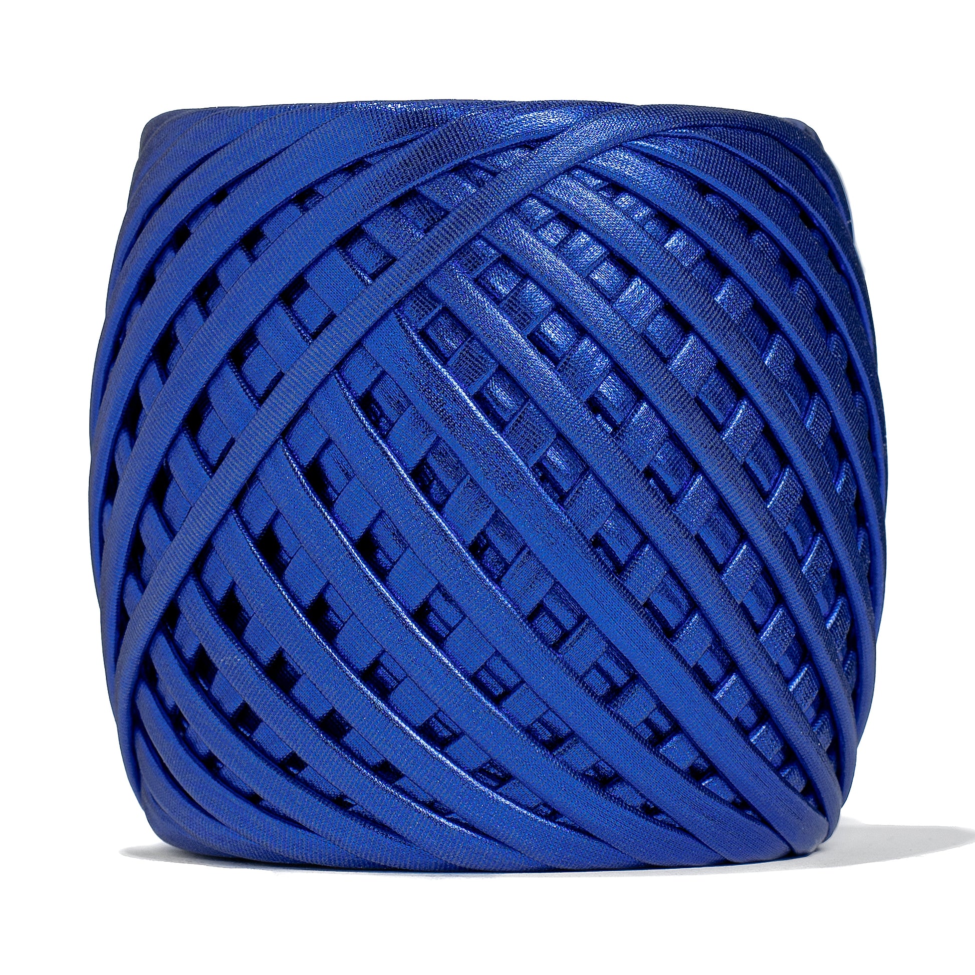 Fabric Yarn Metallic T-Shirt Yarn Royal Blue Color - Prismatic Fiber Arts