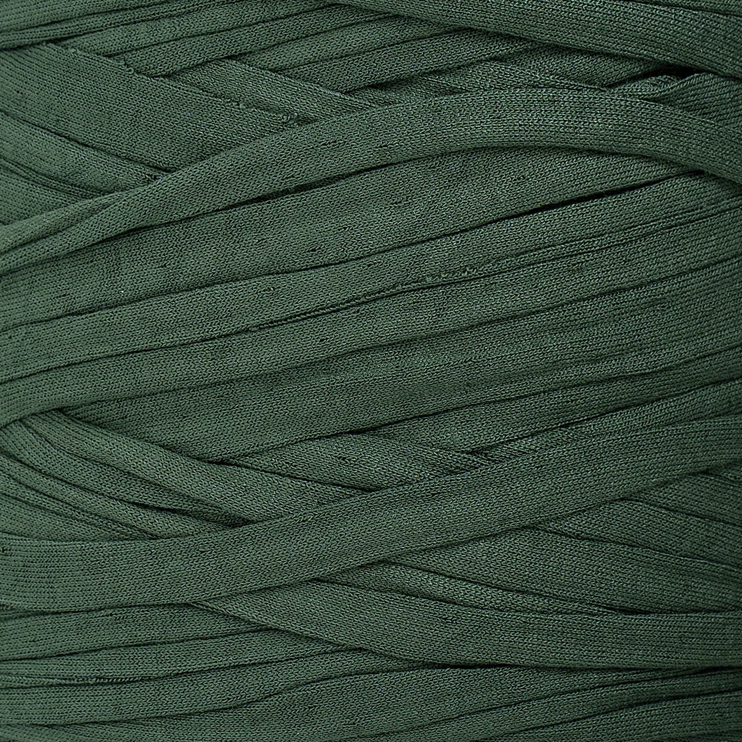 Recycled T-Shirt Fabric Yarn - Forest Green Color - Prismatic Fiber Arts