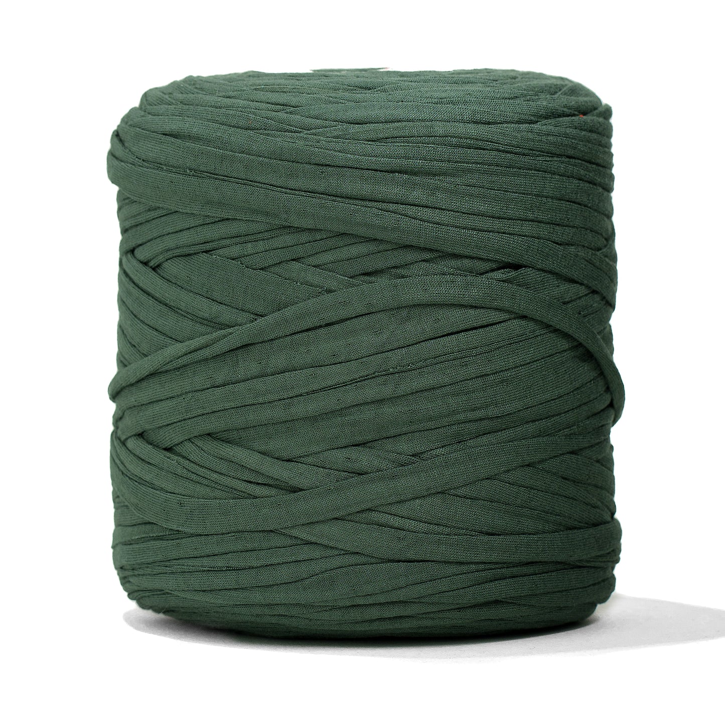 Recycled T-Shirt Fabric Yarn - Forest Green Color - Prismatic Fiber Arts